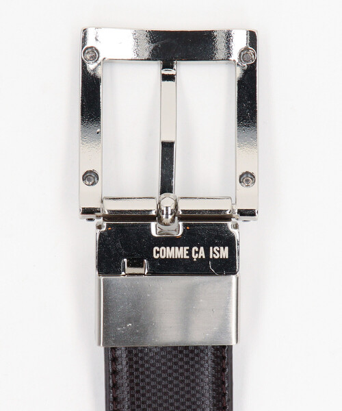 COMME CA ISM（コムサイズム）の「【リバーシブル】 マイクロ市松×サフィアーノ ベルト（ベルト・メンズ・ブラック/ダークブラウン・FREE）」の9枚目の写真