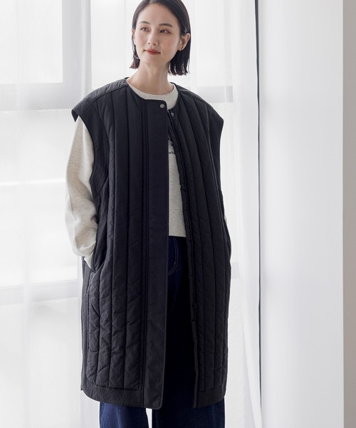 LAKOLE（ラコレ）の「バーディカルキルトジレ / 971478（ナイロンジャケット・レディース・ブラック/アイボリー・MEDIUM/SMALL）」の2枚目の写真