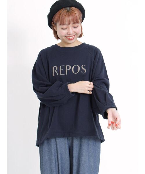 Samansa Mos2（サマンサ モスモス）の「【吸水速乾】ふんわりスリーブドロストスウェット（Tシャツ/カットソー・レディース・グリーン/トップグレー/ネイビー/キナリ・F）」の4枚目の写真