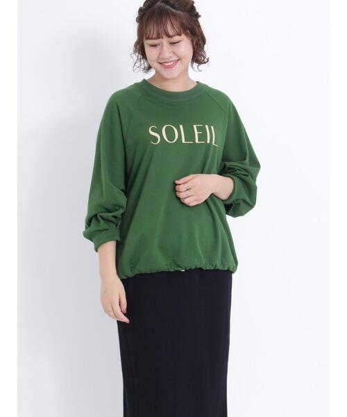 Samansa Mos2（サマンサ モスモス）の「【吸水速乾】ふんわりスリーブドロストスウェット（Tシャツ/カットソー・レディース・グリーン/トップグレー/ネイビー/キナリ・F）」の3枚目の写真