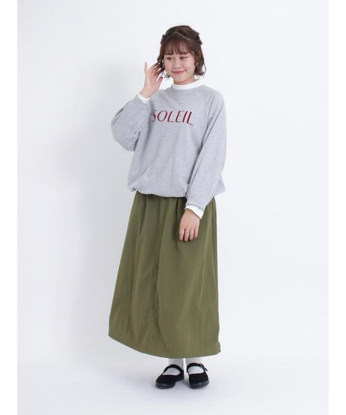 Samansa Mos2（サマンサ モスモス）の「【吸水速乾】ふんわりスリーブドロストスウェット（Tシャツ/カットソー・レディース・グリーン/トップグレー/ネイビー/キナリ・F）」の9枚目の写真