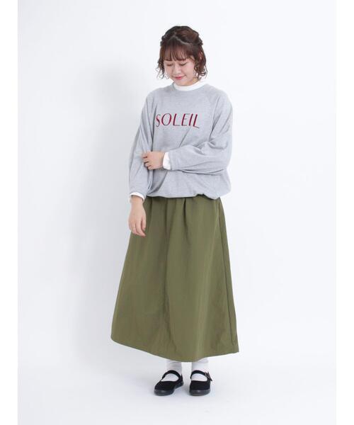 Samansa Mos2（サマンサ モスモス）の「【吸水速乾】ふんわりスリーブドロストスウェット（Tシャツ/カットソー・レディース・グリーン/トップグレー/ネイビー/キナリ・F）」の10枚目の写真