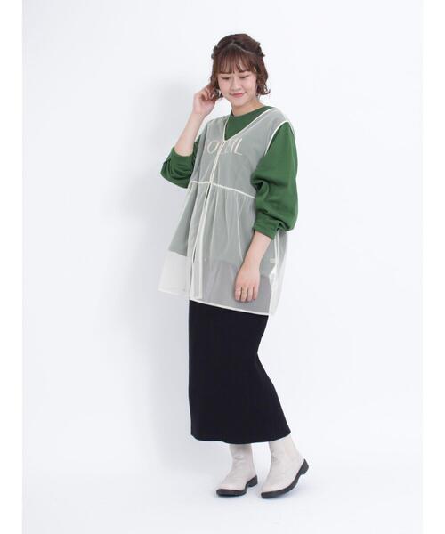 Samansa Mos2（サマンサ モスモス）の「【吸水速乾】ふんわりスリーブドロストスウェット（Tシャツ/カットソー・レディース・グリーン/トップグレー/ネイビー/キナリ・F）」の12枚目の写真