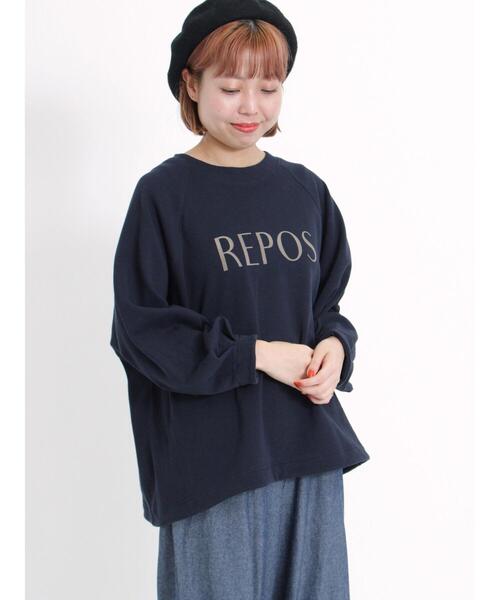 Samansa Mos2（サマンサ モスモス）の「【吸水速乾】ふんわりスリーブドロストスウェット（Tシャツ/カットソー・レディース・グリーン/トップグレー/ネイビー/キナリ・F）」の14枚目の写真