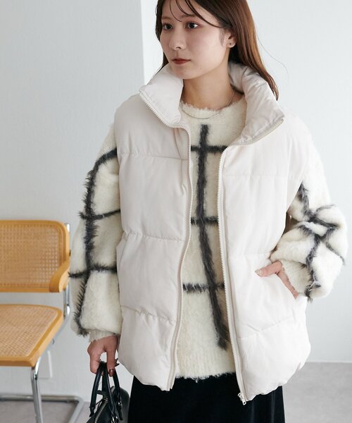 a*a様   ベージュ ダウンベスト BARNYARDSTORM｜サイドZIPダウンベスト<撥水> | Rakuten Fashion(楽天