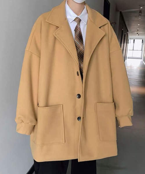 Theater code(シアターコード)の「▲short coat/ショートコート(ダウンジャケット/コート・メンズ・ダークグレー/ブラック/ベージュ・FREE)」の3枚目の写真