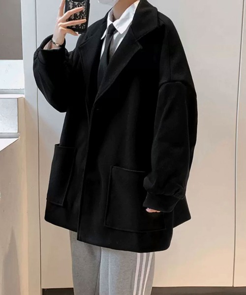 Theater code(シアターコード)の「▲short coat/ショートコート(ダウンジャケット/コート・メンズ・ダークグレー/ブラック/ベージュ・FREE)」の1枚目の写真