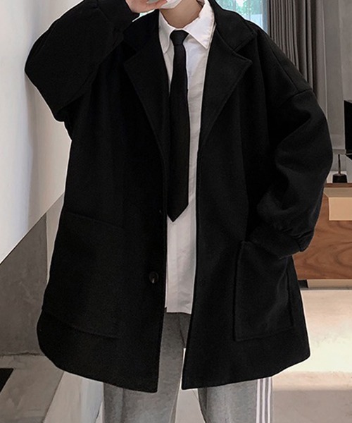 Theater code(シアターコード)の「▲short coat/ショートコート(ダウンジャケット/コート・メンズ・ダークグレー/ブラック/ベージュ・FREE)」の4枚目の写真