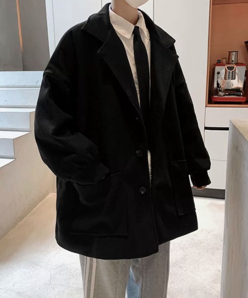 Theater code(シアターコード)の「▲short coat/ショートコート(ダウンジャケット/コート・メンズ・ダークグレー/ブラック/ベージュ・FREE)」の6枚目の写真