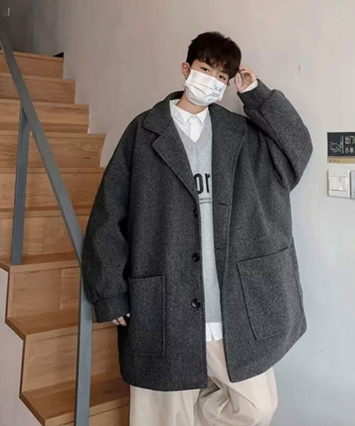 Theater code(シアターコード)の「▲short coat/ショートコート(ダウンジャケット/コート・メンズ・ダークグレー/ブラック/ベージュ・FREE)」の7枚目の写真
