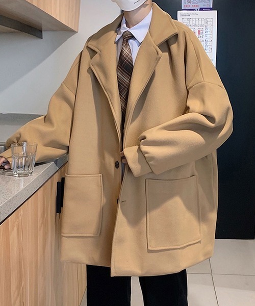 Theater code(シアターコード)の「▲short coat/ショートコート(ダウンジャケット/コート・メンズ・ダークグレー/ブラック/ベージュ・FREE)」の8枚目の写真