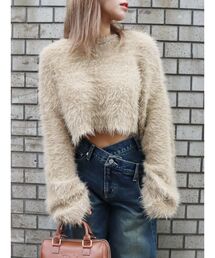 EVRIS | シャギークロップドニットトップス(ニット/セーター)