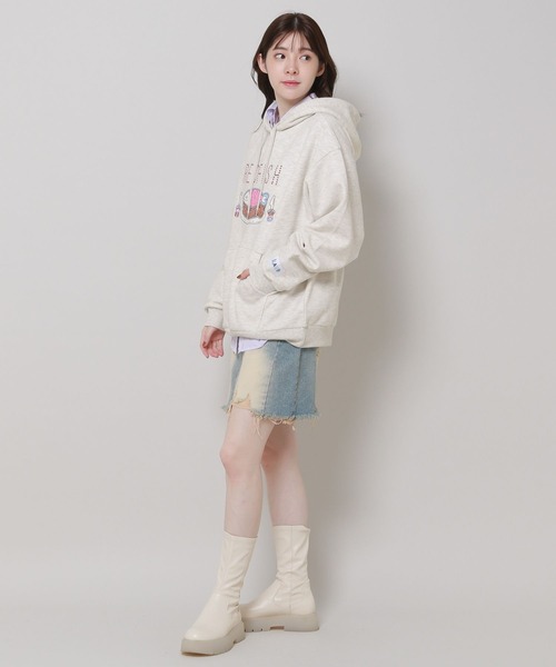ALAND(エーランド)の「【UNISEX】REDFISH(レッドフィッシュ)/フィッシュパーカー(裏起毛) 2977595(パーカー・レディース・グレー/ブラック/パープル・LARGE/MEDIUM)」の5枚目の写真
