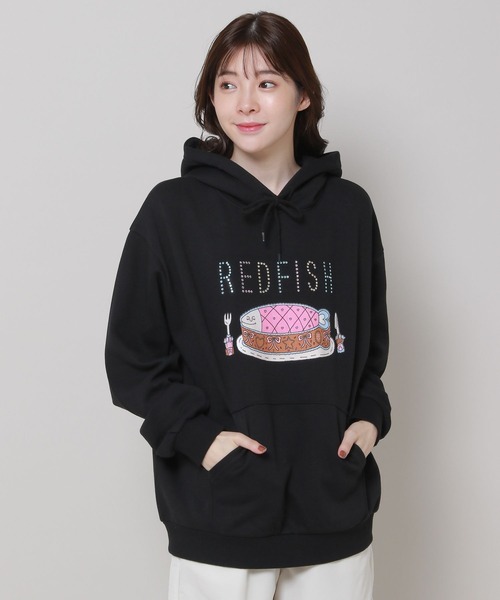 ALAND(エーランド)の「【UNISEX】REDFISH(レッドフィッシュ)/フィッシュパーカー(裏起毛) 2977595(パーカー・レディース・グレー/ブラック/パープル・LARGE/MEDIUM)」の11枚目の写真