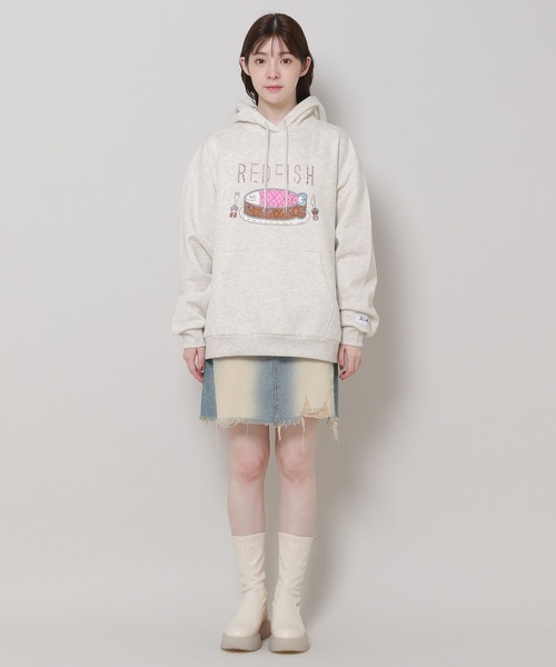 ALAND(エーランド)の「【UNISEX】REDFISH(レッドフィッシュ)/フィッシュパーカー(裏起毛) 2977595(パーカー・レディース・グレー/ブラック/パープル・LARGE/MEDIUM)」の18枚目の写真