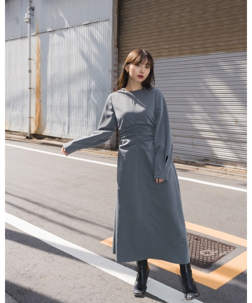 LEANN MOMENT(リーンモーメント)の「Waist Gather Dress(ワンピース・レディース・ブラック・SMALL)」の9枚目の写真