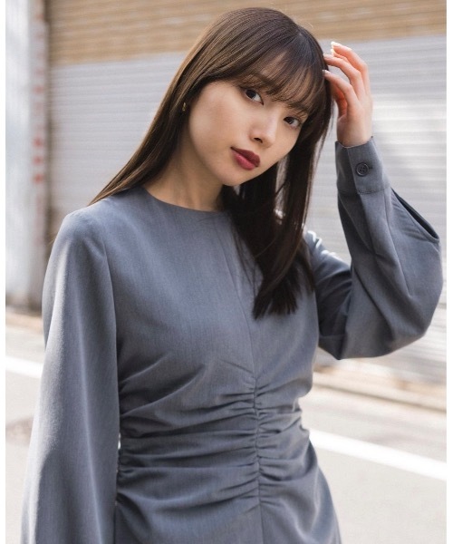LEANN MOMENT(リーンモーメント)の「Waist Gather Dress(ワンピース・レディース・ブラック・SMALL)」の12枚目の写真
