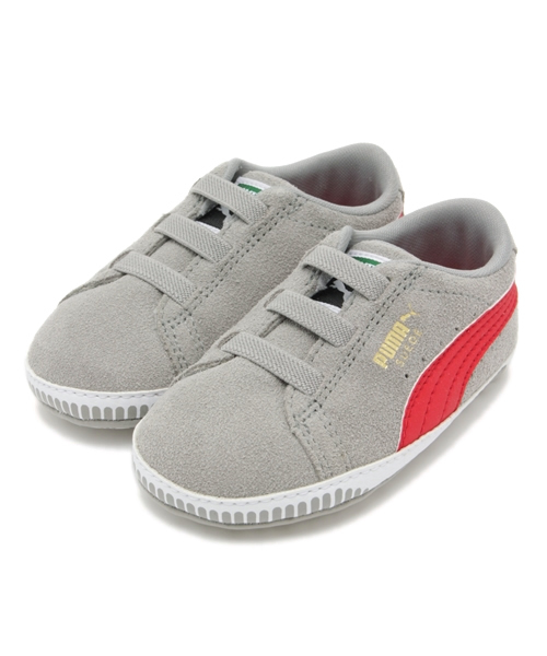PUMA（プーマ）の「スウェードクリブ (KIDS)（スニーカー・キッズ・ピンク/グレー・11cm/12cm）」の2枚目の写真