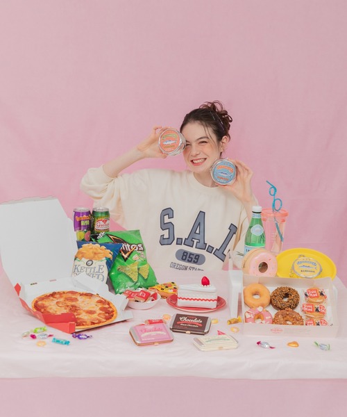 ACCOMMODE（アコモデ）の「サークルサーディン缶チャームポーチ（ポーチ・レディース・イエロー/ブルー/ピンク・FREE）」の9枚目の写真