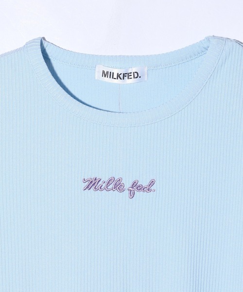 MILKFED.（ミルクフェド）の「LETTUCE EDGE S/S TOP（Tシャツ/カットソー・レディース・ライトブルー/オレンジ/ライトパープル・ONE SIZE）」の10枚目の写真