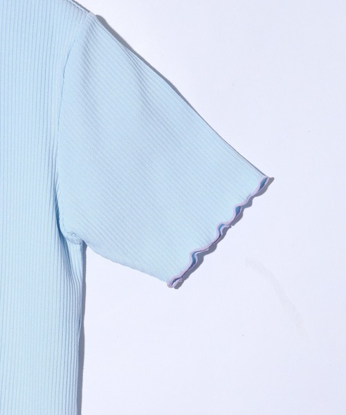 MILKFED.（ミルクフェド）の「LETTUCE EDGE S/S TOP（Tシャツ/カットソー・レディース・ライトブルー/オレンジ/ライトパープル・ONE SIZE）」の11枚目の写真