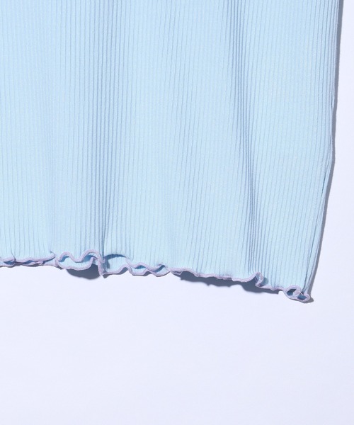 MILKFED.（ミルクフェド）の「LETTUCE EDGE S/S TOP（Tシャツ/カットソー・レディース・ライトブルー/オレンジ/ライトパープル・ONE SIZE）」の12枚目の写真