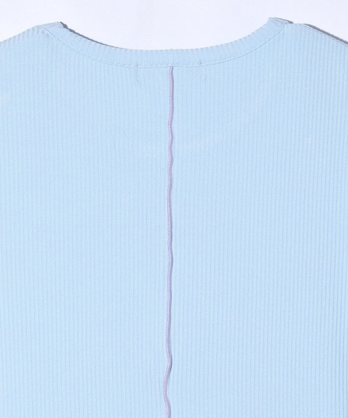 MILKFED.（ミルクフェド）の「LETTUCE EDGE S/S TOP（Tシャツ/カットソー・レディース・ライトブルー/オレンジ/ライトパープル・ONE SIZE）」の13枚目の写真