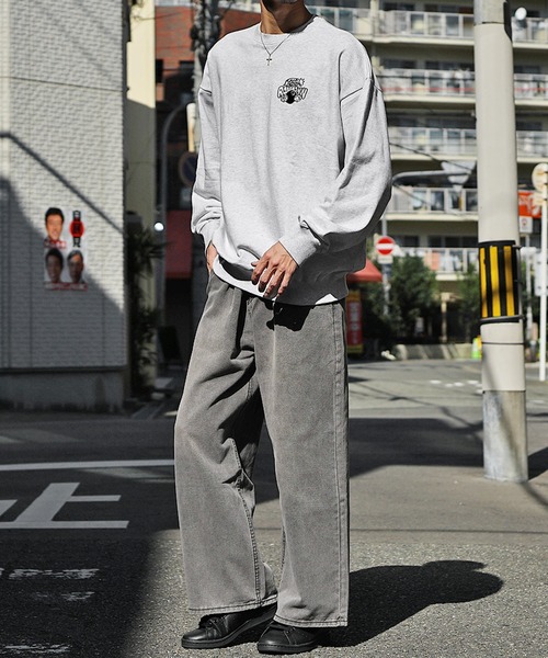 JOKER（ジョーカー）の「ルーズシルエットロゴプリントトレーナー メンズ ビッグシルエット スウェット バックプリント 春服（スウェット・メンズ・パープル系その他2/ブラック系その他/レッド系その他/ホワイト系その他2/ブラック系その他2/グレー系その他/グレー系その他2/ホワイト系その他/グレー系その他3/ブラック系その他3・M/L）」の16枚目の写真
