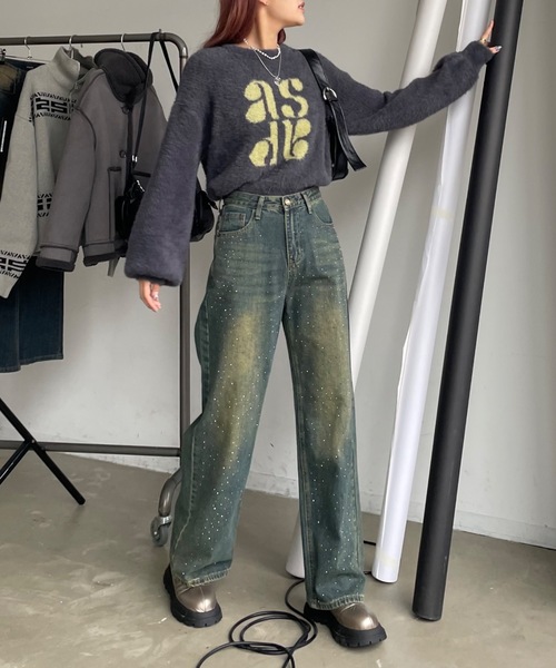 SHAGGIE（シャギー）の「フェザーヤーンソフトタッチ袖ボリュームニット（ニット/セーター・レディース・グレー/チャコールグレー/ナチュラル・FREE）」の15枚目の写真