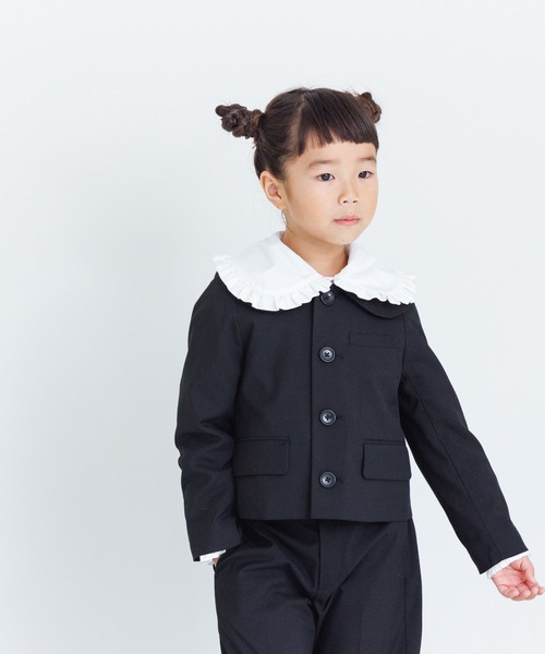 LOWRYS FARM（ローリーズファーム）の「TRマルエリジャケット　 986289（スーツジャケット・キッズ・ブラック/ネイビー/グレー・130cm/120cm）」の2枚目の写真