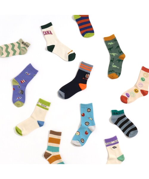 BREEZE（ブリーズ）の「BOYSバラエティソックス（ソックス/靴下・キッズ・アイボリー/イエロー/ネイビー・18/21/15 ）」の5枚目の写真