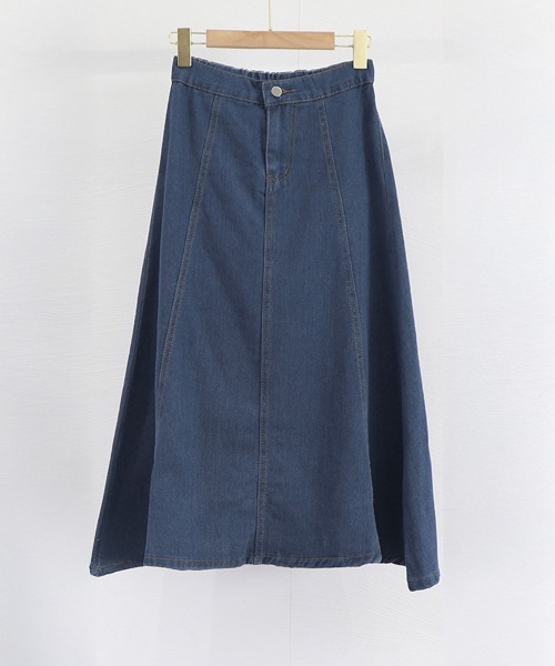 Miniministore(ミニミニストア)の「デニムスカート ロングスカート Aライン(デニムスカート・レディース・インディゴブルー・L/XL/S/M)」の17枚目の写真