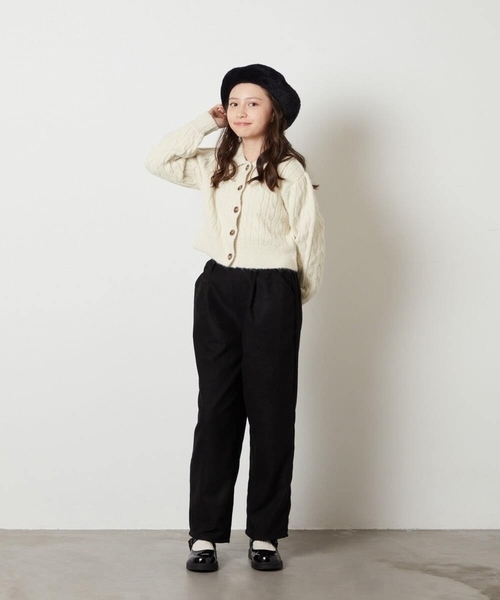 a.v.v（アーヴェヴェ）の「[100-130]タックテーパードパンツ（その他パンツ・キッズ・ブラック/グレー・120/100/130/110）」の6枚目の写真