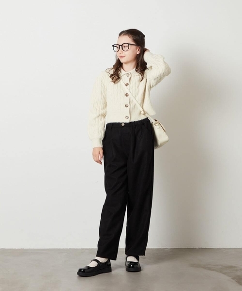 a.v.v（アーヴェヴェ）の「[100-130]タックテーパードパンツ（その他パンツ・キッズ・ブラック/グレー・120/100/130/110）」の13枚目の写真