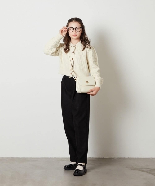 a.v.v（アーヴェヴェ）の「[100-130]タックテーパードパンツ（その他パンツ・キッズ・ブラック/グレー・120/100/130/110）」の14枚目の写真