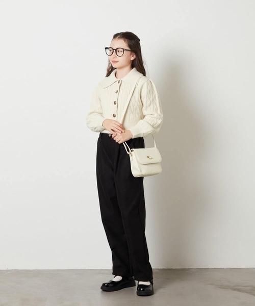 a.v.v（アーヴェヴェ）の「[100-130]タックテーパードパンツ（その他パンツ・キッズ・ブラック/グレー・120/100/130/110）」の15枚目の写真