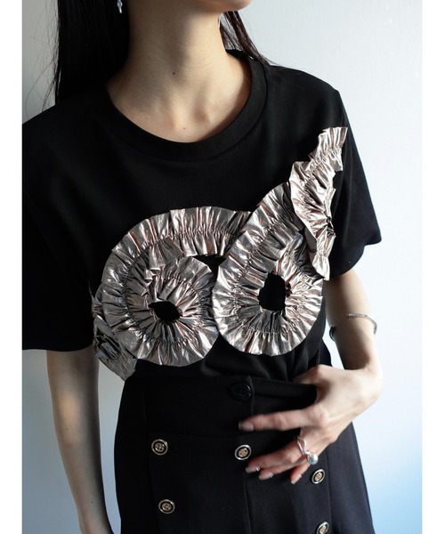 Metallic Tape Design Tee（Tシャツ/カットソー）｜sahara（サハラ）の 