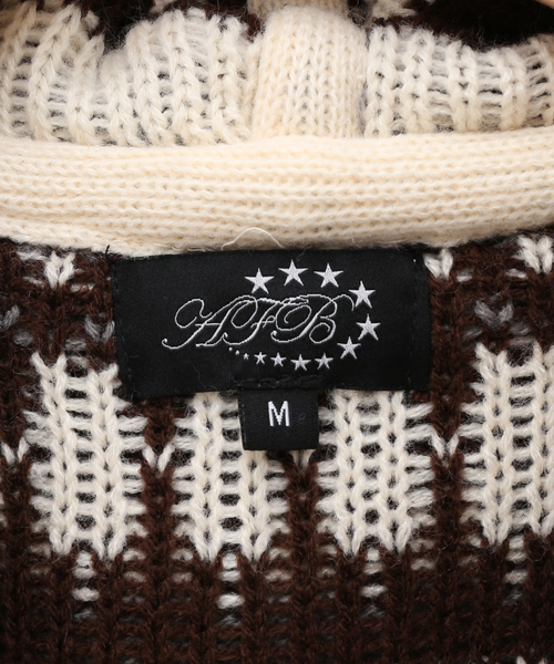 トップス afb PEACE KNIT HOODIE PEACE KNIT HOODIE – AFB