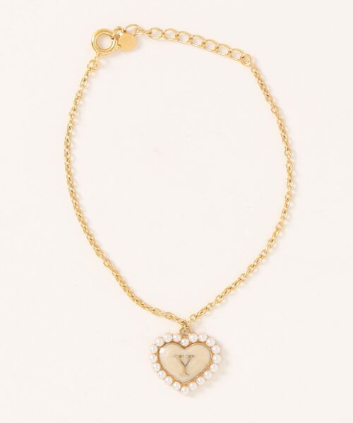 JUPITER（ジュピター）の「SWEETイニシャルパールハートブレス（ブレスレット・レディース・M/R/Y/S/K/A/H/T・FREE）」の10枚目の写真