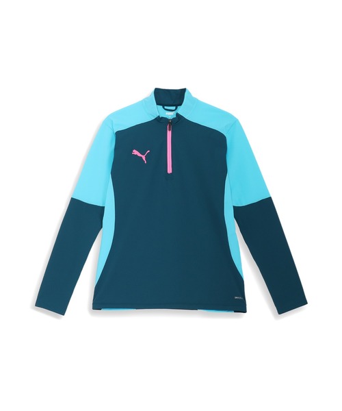 PUMA(プーマ)の「PUMA プーマ メンズ サッカー INDIVIDUAL プーマフットボール プロ 1/4 ジップト(Tシャツ/カットソー・メンズ・ブラック/ブルー系その他・XX-LARGE/MEDIUM/SMALL/X-LARGE/LARGE)」の1枚目の写真