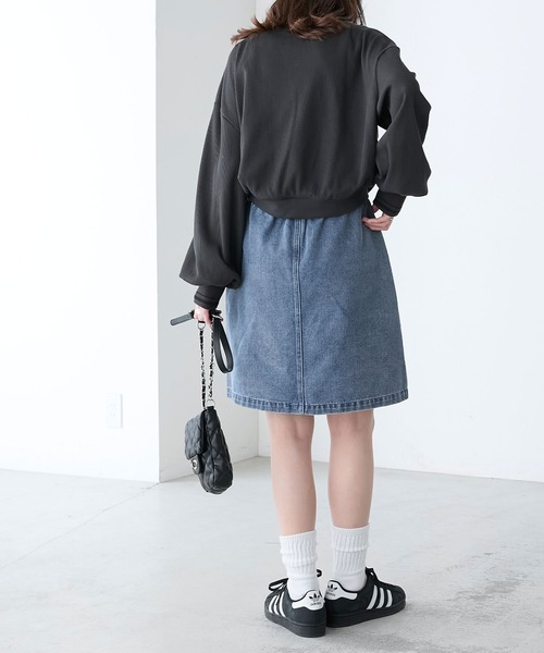 BONLECILL（ボンルシール）の「配色刺繍ハーフジップワッフルポロプルオーバー（Tシャツ/カットソー・レディース・ピンク/オートミール/ブラック/チャコールグレー・FREE）」の17枚目の写真