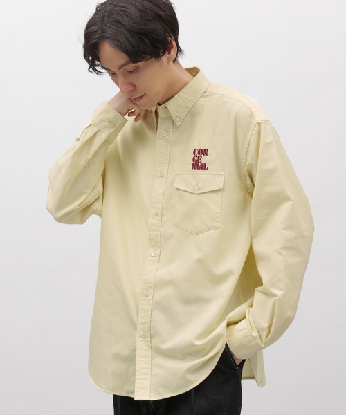 LAKOLE（ラコレ）の「ワンポイント刺繍長袖シャツ / 992195（シャツ/ブラウス・メンズ・ホワイト/ピンク/イエロー/ブルー・MEDIUM/LARGE）」の3枚目の写真