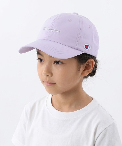 Champion(チャンピオン)の「Champion/チャンピオン キッズ タイプライターキャップ(キャップ・キッズ・ブラック/ピンク/ライトベージュ/ベージュ/パープル・53-55cm)」の4枚目の写真