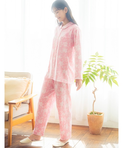 【セール】綿100%のパジャマ 長袖・長ズボン（ルームウェア/パジャマ）｜Wing（ウイング） 5,841円