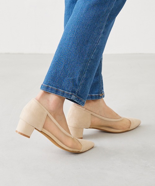 menue（メヌエ）の「ポインテッドトゥ シアーパンプス（パンプス・レディース・ブラック/ベージュ/ラベンダー・22.0cm/21.5cm/26.0cm/25.5cm/25.0cm/24.5cm/24.0cm/23.5cm/23.0cm/22.5cm）」の14枚目の写真