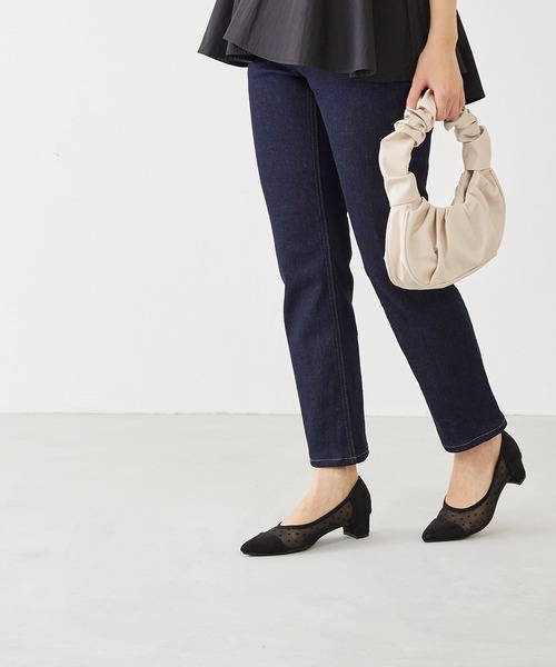 menue（メヌエ）の「ポインテッドトゥ シアーパンプス（パンプス・レディース・ブラック/ベージュ/ラベンダー・22.0cm/21.5cm/26.0cm/25.5cm/25.0cm/24.5cm/24.0cm/23.5cm/23.0cm/22.5cm）」の9枚目の写真