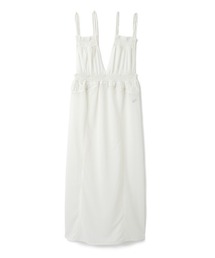 Shirring Gather Long Dress
