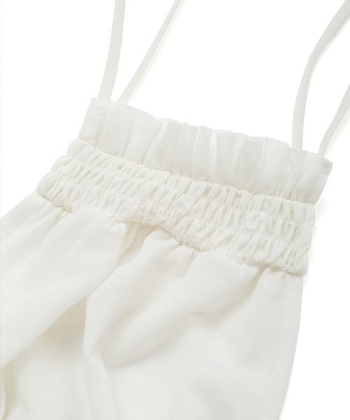 PERVERZE（パーバーズ）の「Shirring Gather Long Dress（ワンピース・レディース・ホワイト・ONE SIZE）」の3枚目の写真