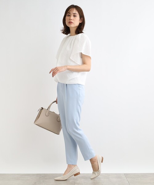 【セール】【洗える/シアー】ジャカード風タックデザインブラウス(シャツ/ブラウス)|INDIVI(インディヴィ) 【セール】【洗える/シアー】ジャカード風タックデザインブラウス(シャツ/ブラウス)|INDIVI(インディヴィ)