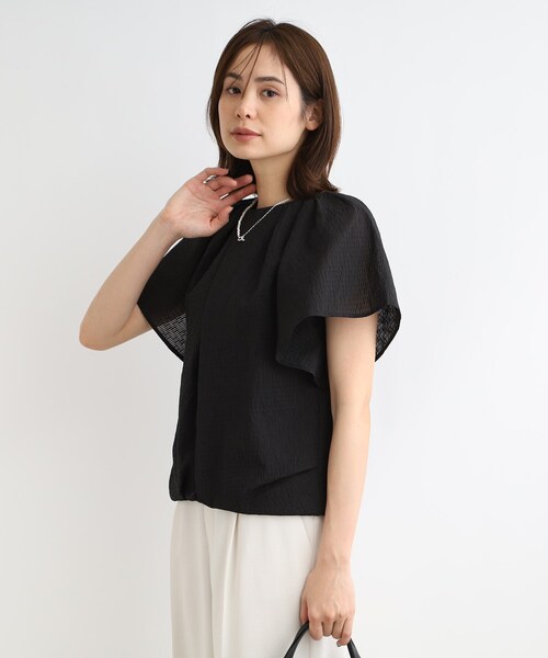 【セール】【洗える/シアー】ジャカード風タックデザインブラウス(シャツ/ブラウス)|INDIVI(インディヴィ) 【セール】【洗える/シアー】ジャカード風タックデザインブラウス(シャツ/ブラウス)|INDIVI(インディヴィ)